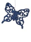 Украшение елочное Бабочка 9,5*8,5см синяя Феникс/80227